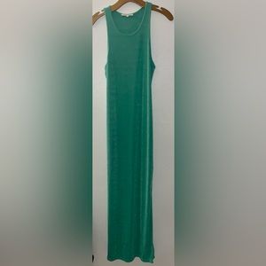 OLIVACEOUS x VICI Doral Side Slit Maxi in Sea Green